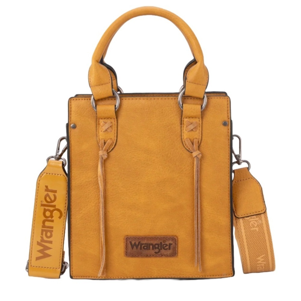 NWOT Wrangler Ladies North South Mini Yellow Tote Crossbody Bag